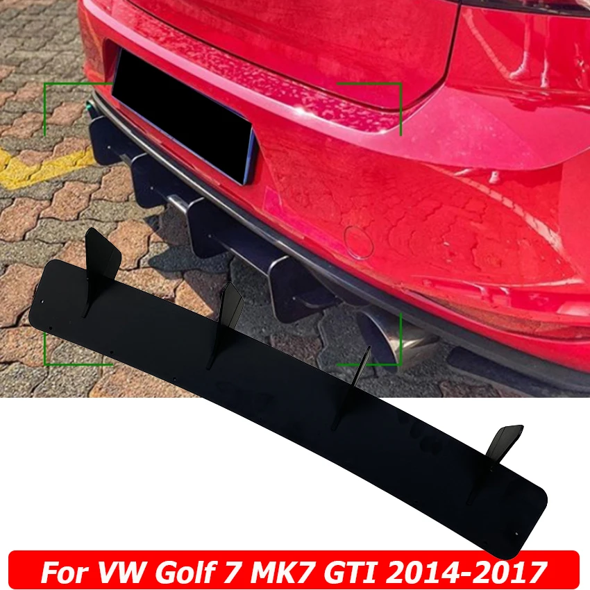 

Rear Bumper Diffuser For Volkswagen VW Golf 7 MK7 MK VII GTI 2014-2017 Splitter Spoiler Plate Guard Flap Car Accessories