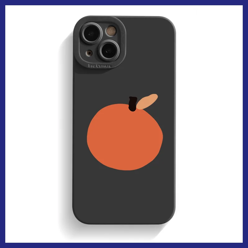 

3DX Simple Orange IP 14pro Max Case 13/12/11xr New IPhone 6plus/7/8 Soft Se