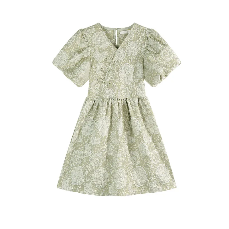 

Dresses Women Mini Vestidos Romance Backless Chic Tunic Fashion Femme Sweet Summer Holiday French Style Single Breasted Sundress