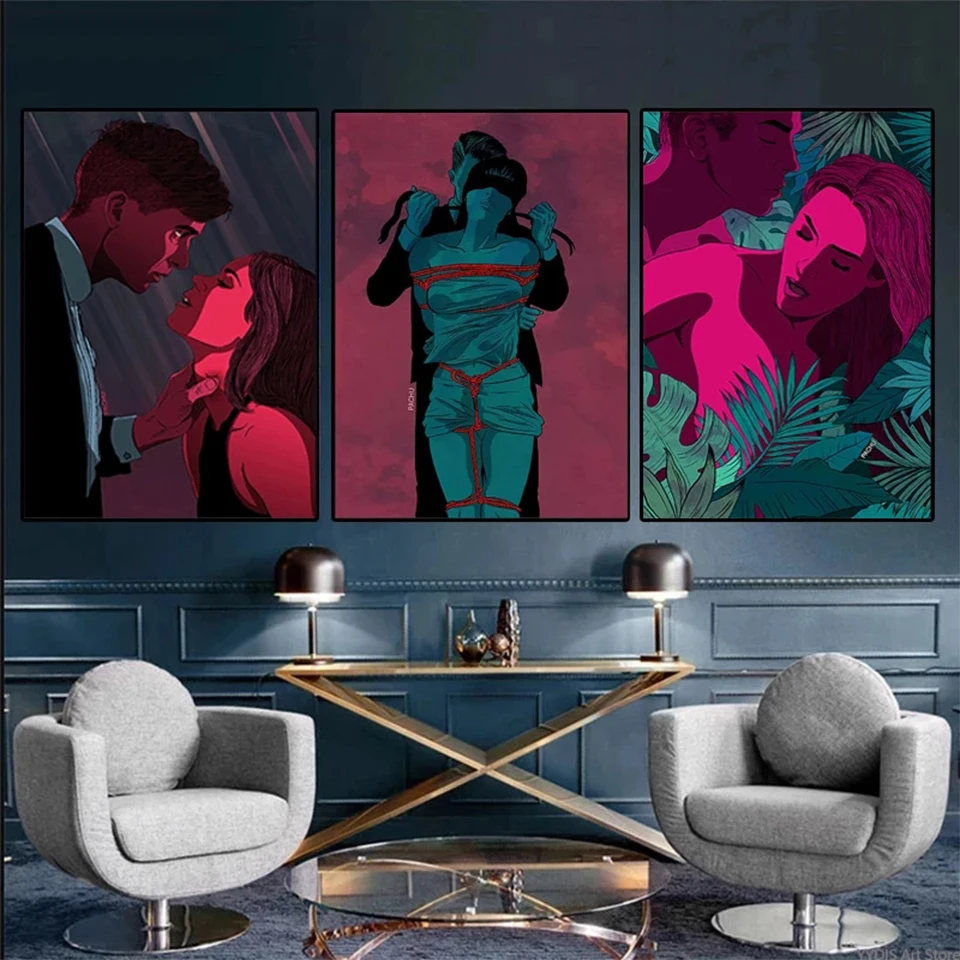 

Full Diamond Mosaic Abstract Lover Nude Body Comics Diy Diamond Painting Sexy Nude Woman diamond embroidery living room decor