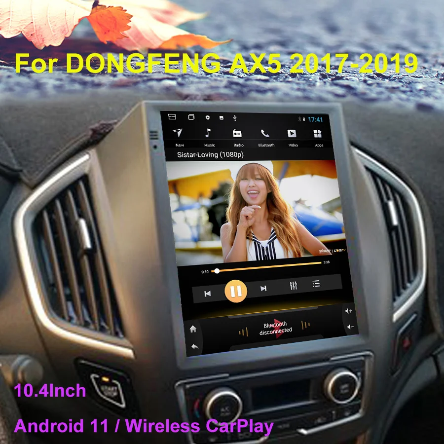 

Автомагнитола 10,4 дюйма, автомобильная стерео-система с Bluetooth-навигацией для Dong Feng AX5 2017 2018 2019, автомобильный видеоплеер в стиле Tesla на Android с GPS