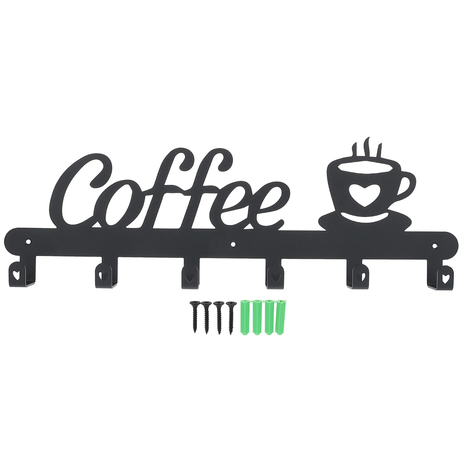 

Держатель для кофейной чашки, декоративные крючки для кружки, Настенная кованая железная кухонная полка