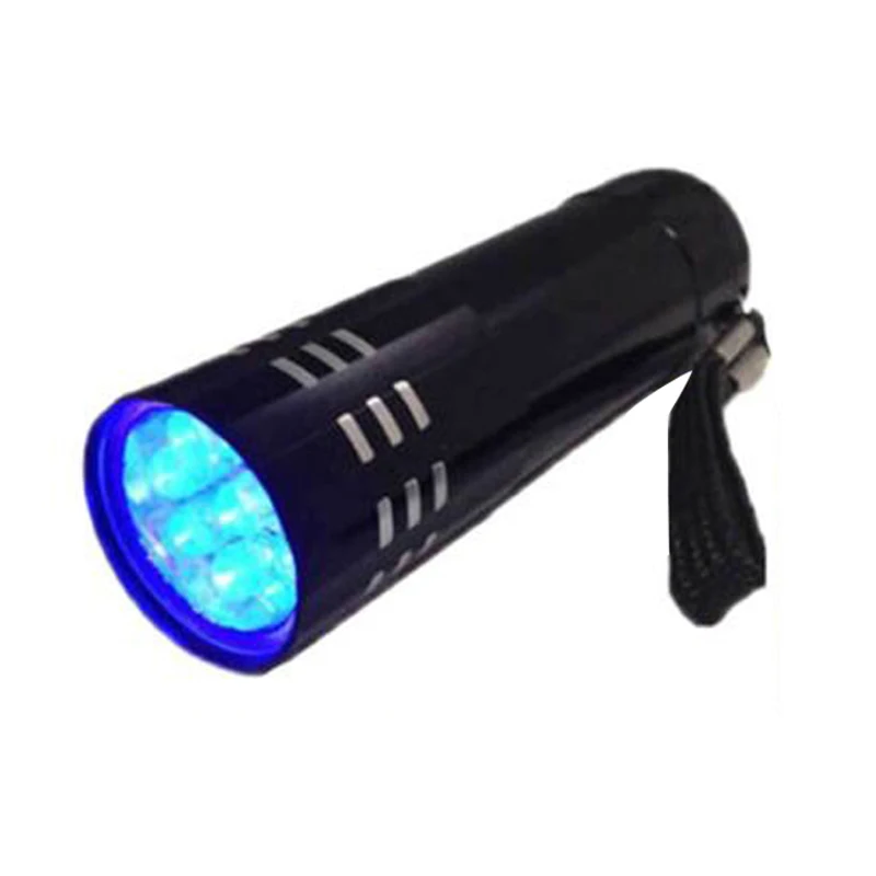 

4.5v Mini UV ULTRA VIOLET 9 LED Flashlight Torch Light Waterproof Aluminum Lamp Outdoor Portable Tactical Lighting Tool UV Lamp