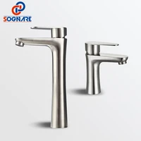 bathroom faucet washbasin faucet 304 stainless steel hot and cold mixer basin single hole table up and down single cooling tap