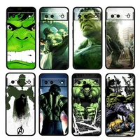 marvel avengers hero hulk shockproof cover for google pixel 7 6 6a 5 4 5a 4a xl pro 5g soft silicone black phone case coque capa