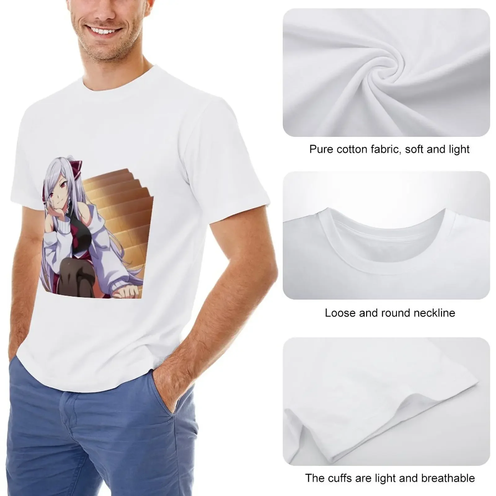 Футболка Alexia midgar мужская хлопковая с рисунком аниме простая тенниска