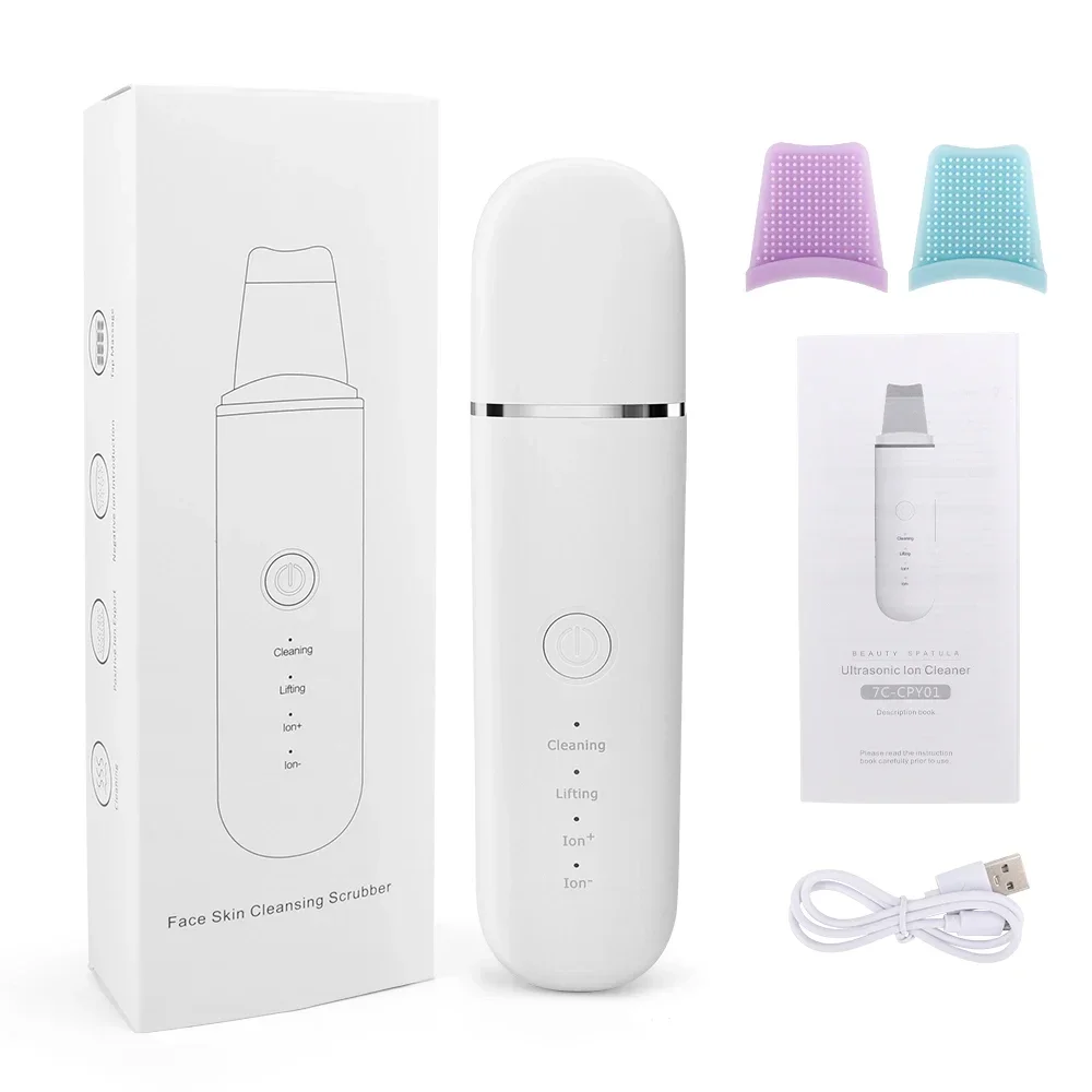 Скребок ультразвуковой вибрирующий для кожи лица лопатка удаления черных точек