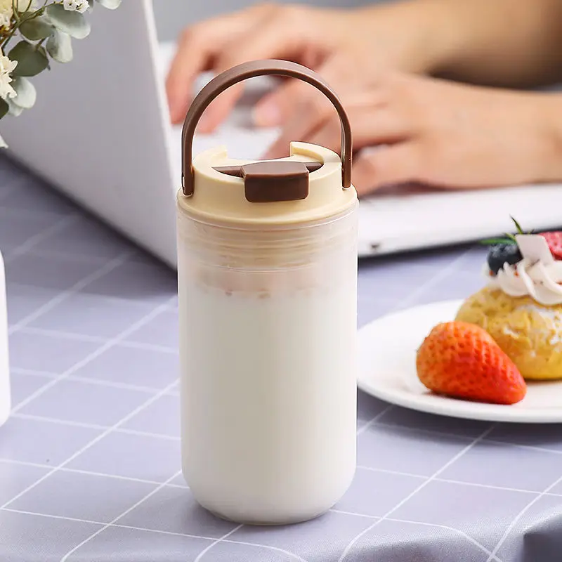 

Plastic Travel Tea Juice Milk Portable Cute Shaker Drink Bottle Gift Summer Hand Cup Water Cup Girl High-value Student Girl