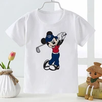disney white hot sell mickey mouse golf print child t shirt s 3xl size comfy casual style high quality unisex tee shirt trendy