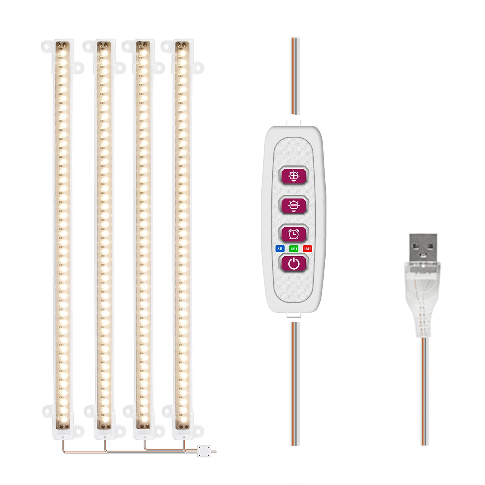 

High Output Plant Grow Light Strip 30cm Full Spectrum Plant Growth Lamp for Indoor Plant 5 Adjustable Brightness Levels