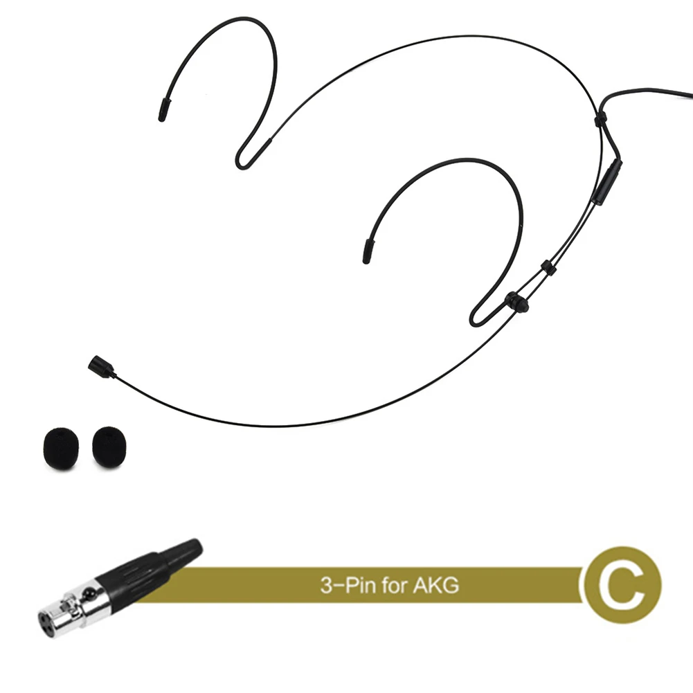 Headworn Microphone 3.5mm Plug Accessories Ear Hook Equipment For Shure Lightweight Wireless System 1.2m Brand New enlarge