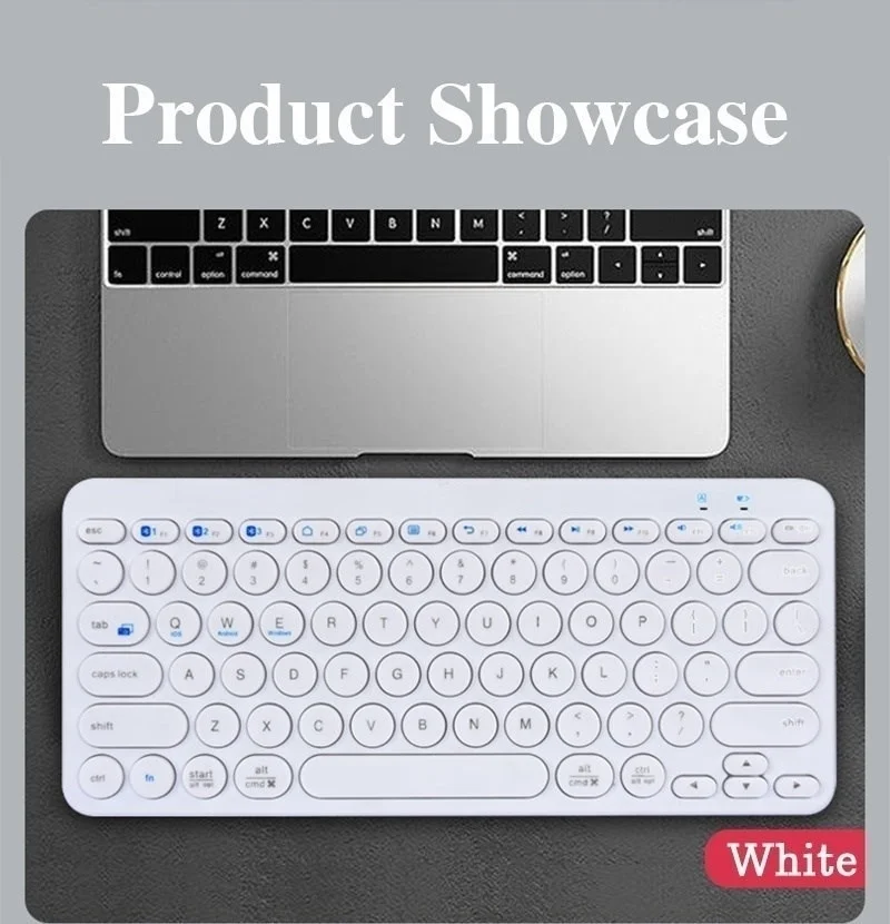 

78 Keys Tablet Wireless Bluetooth Keyboard Punk Mute Keyboard Phone iPad Laptop PC Universal Keypad For IOS Android Windows Mac