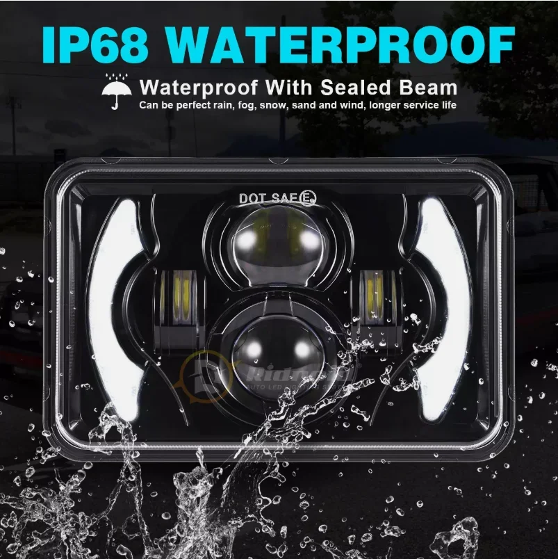 ВЫСОКОКАЧЕСТВЕННЫЙ МОТОЦИКЛ 4x6 &quot9-30 В 45 Вт Светодиодный головной светильник