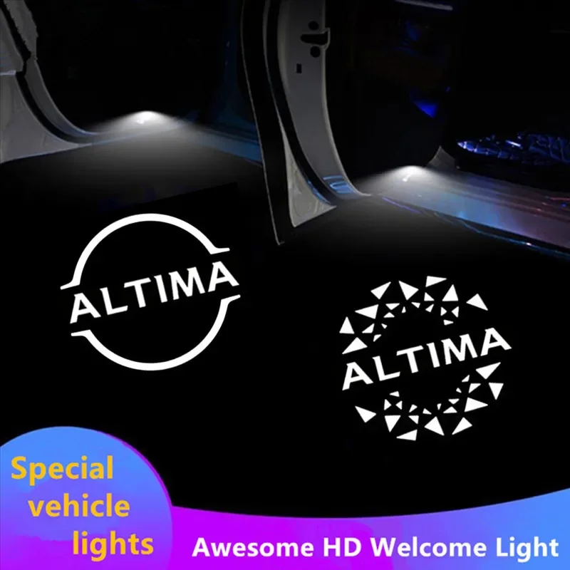 Фото Светодиодный проектор приветствия двери автомобиля с логотипом для Nissan Altima 2005-2020 2012 2013 2014 2015 2016 2017 2018 2019 Автомобильные аксессуары №3