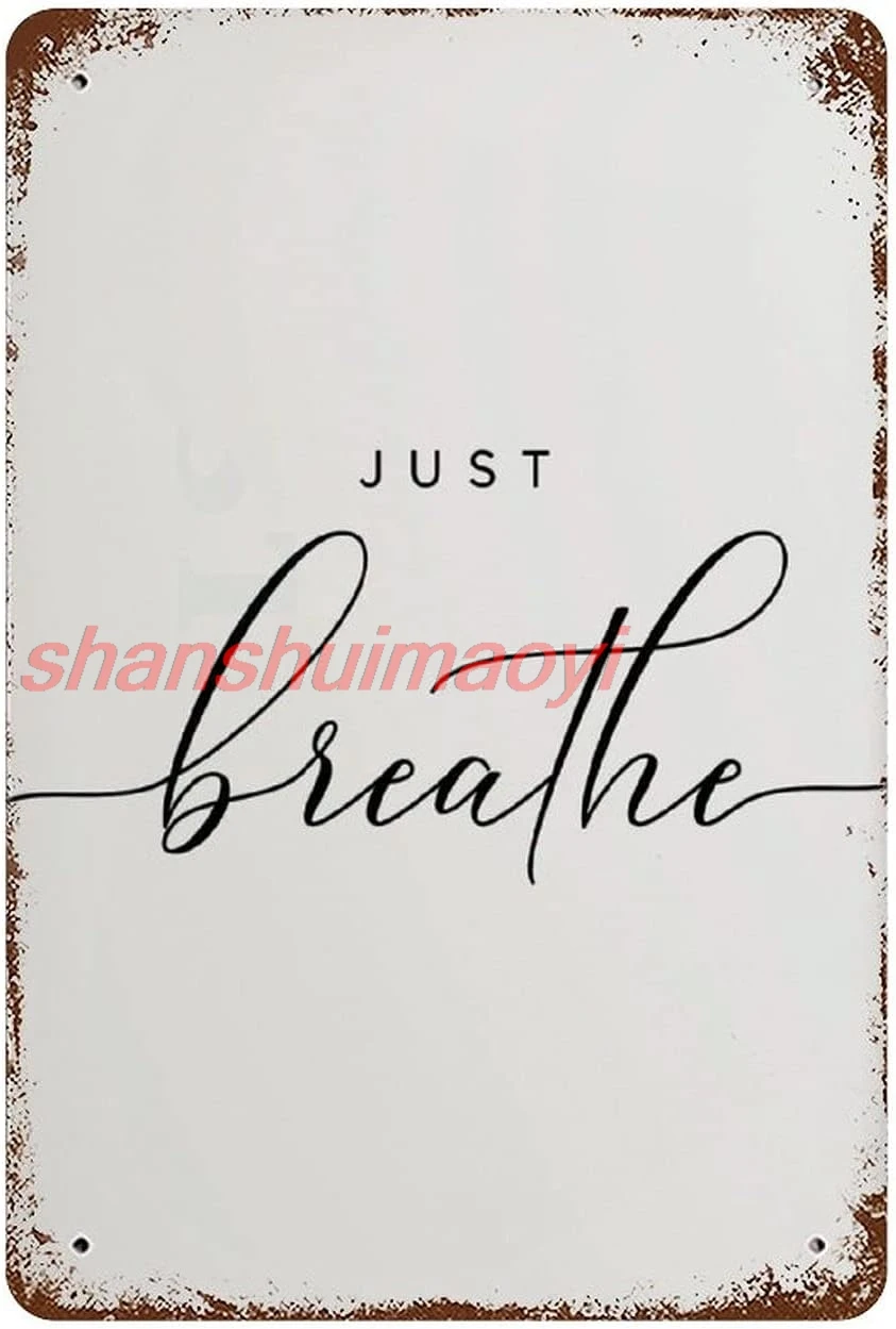 Металлическая вывеска MAI Graman Just Breathe