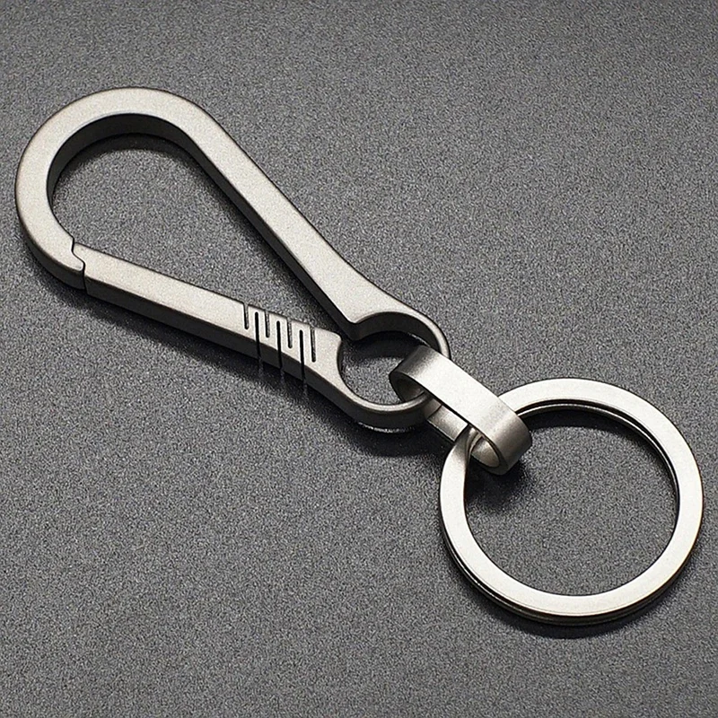 

8cm Keychain Waist Ring Buckle Chain Tool Titanium Outdoor Hanging Carabiner Beer Multi-function Alloy Opener Bottle