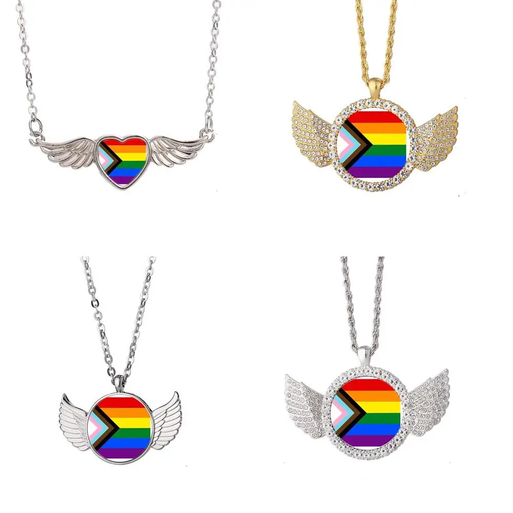 

Progress Flag Wrm Angel Wing Necklace Beautiful Pendant Fashion Jewelry