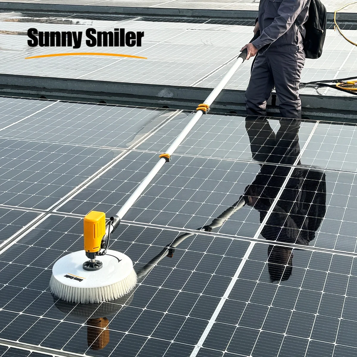 Sunnysmiler Очистка солнечных панелей Вращающаяся щетка модулей