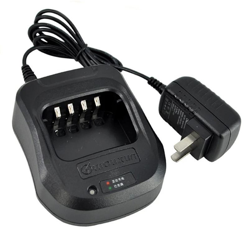 Original WOUXUN KG-UV9D Desktop Charger with US/EU AC Power Supply Adapter for KG-UV9D KG-UV9D Plus UV9DPlus Walkie Talkie