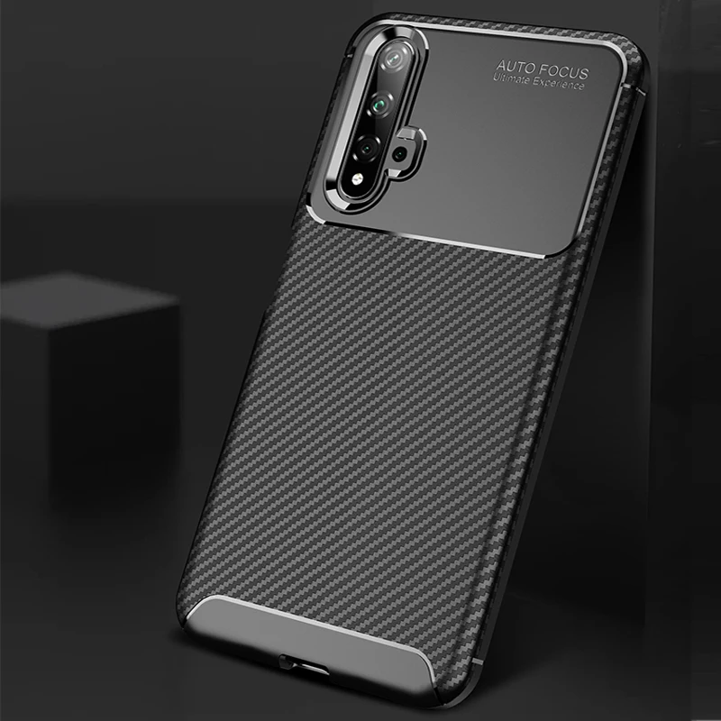 

For Honor 10 Lite 10i Soft Case Carbon Fiber Texture Protection TPU Cover For View 20 20Pro 20e 20S 20Lite Russian 20 Lite 6.21