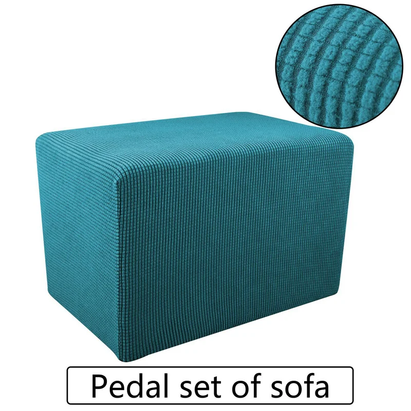 

Nordic Polar Fleece Ottoman Footstool Cover Stretch Sofa Pleda Case Protector Slipcover Washable Foot Rest Stool Chair Covers