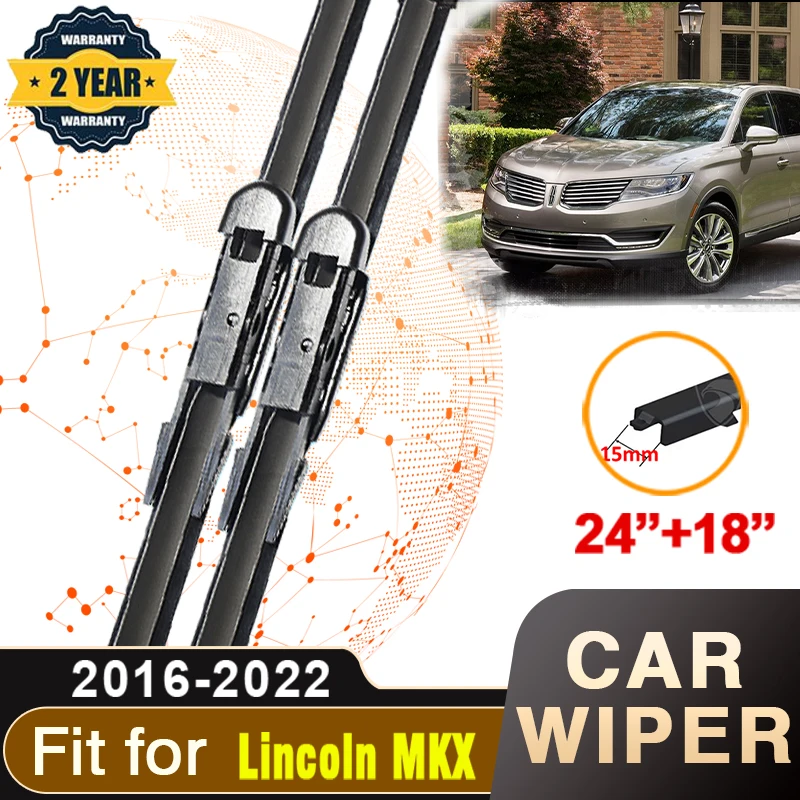 

Car Windscreen Wipers For Lincoln MKX 2016~2022 2018 2019 Auto Front Windscreen Premium Beam Blade Wiper Blades Car Accessories