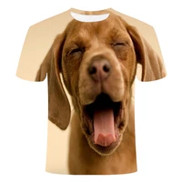 2022 new 3d dog print t shirt men women street casual short sleeve o neck animal tops