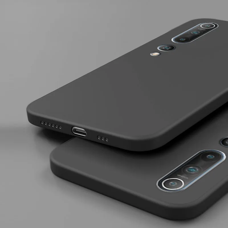 

For Xiaomi MI 10 Case Cover Soft Silicone Matte Black Back Shockproof Protect Phone Capa For Xiaomi 10 Pro Cases