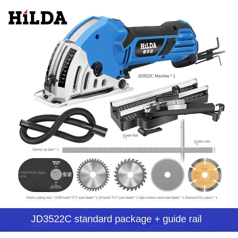 

Supply hilda woodworking cutting multi-functional portable chainsaw can match slippery course mini saw + track