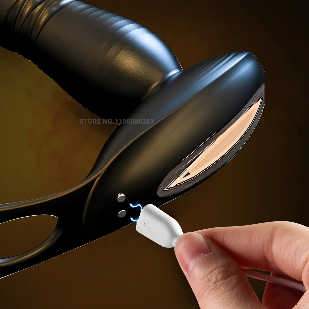 Мужской массажер простаты с дистанционным управлением телескопическая Анальная