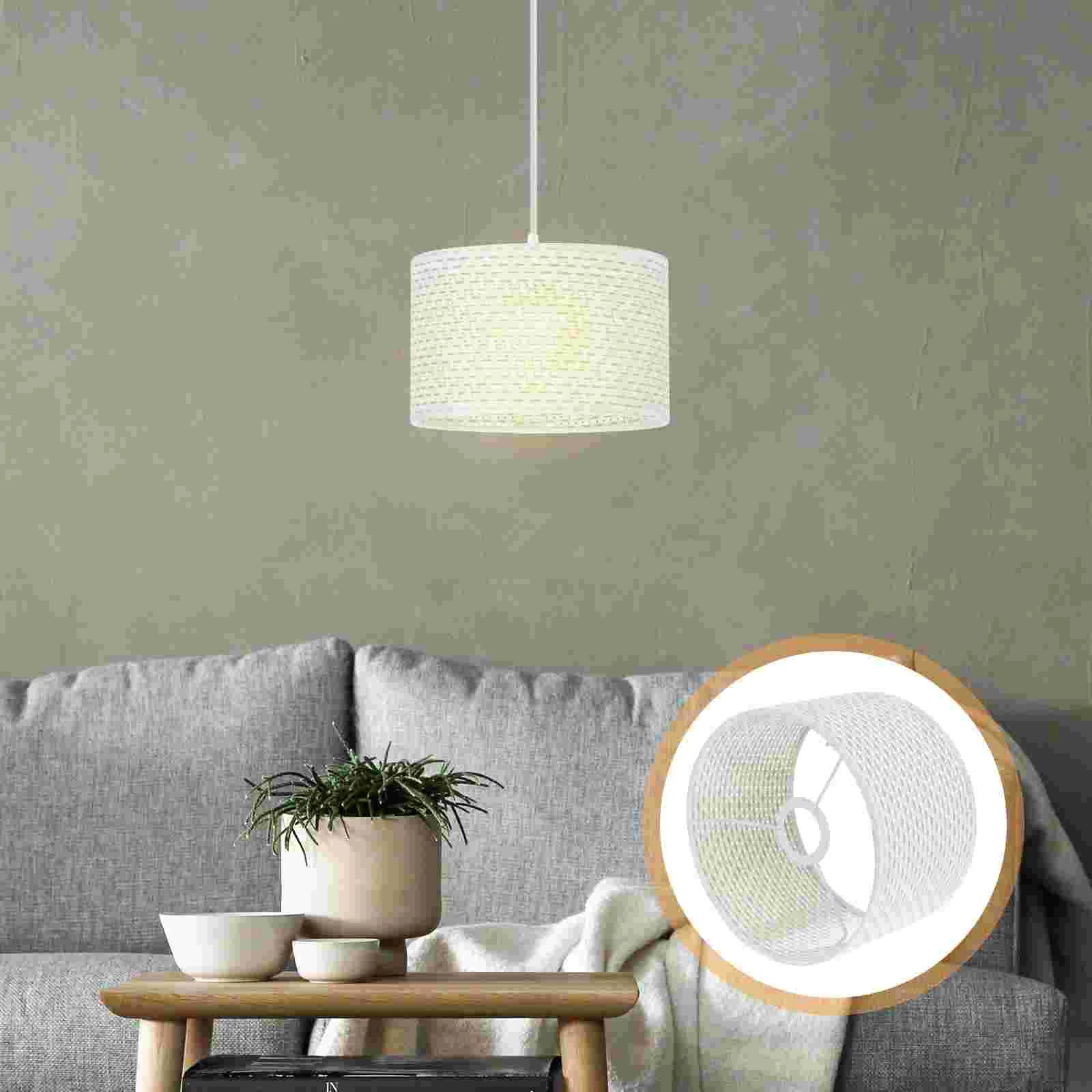 

Rustic Decorations E27 Woven Lampshade Cover Bedside Adornment Household Modern Style Creative Desk