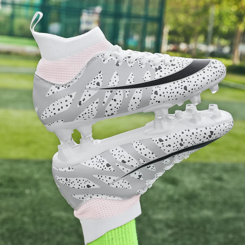 New Professional High-Top Soccer Shoes For Men FG/TF Grass Training Cleats Football Boots Kids Outdoor Sports Sneakers Non-Slip