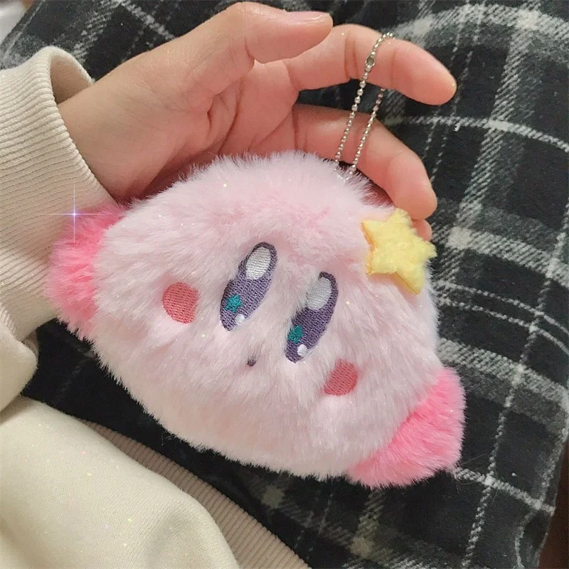 Kawaii Kirby Bag Plush Toy Coin Purse Cartoon Pink Stuffed Doll Wallet Hang Pendant Kirbys Airplads Bag Monedero Girl Xmas Gift