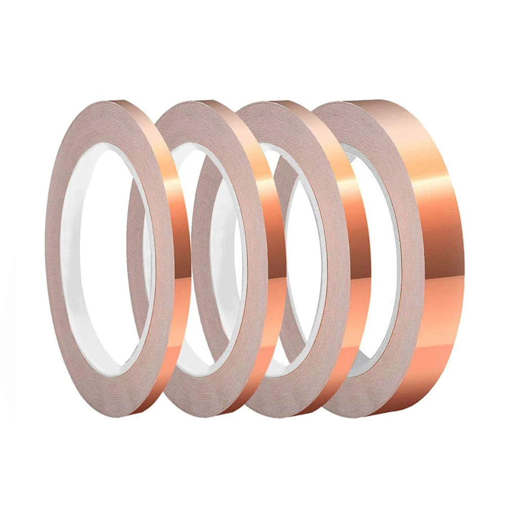 10M 20M 25M Copper Foil Tape with Conductive Shielding Tape Snail Tape Stain Glass Home Appliance DIY Copper  Tape