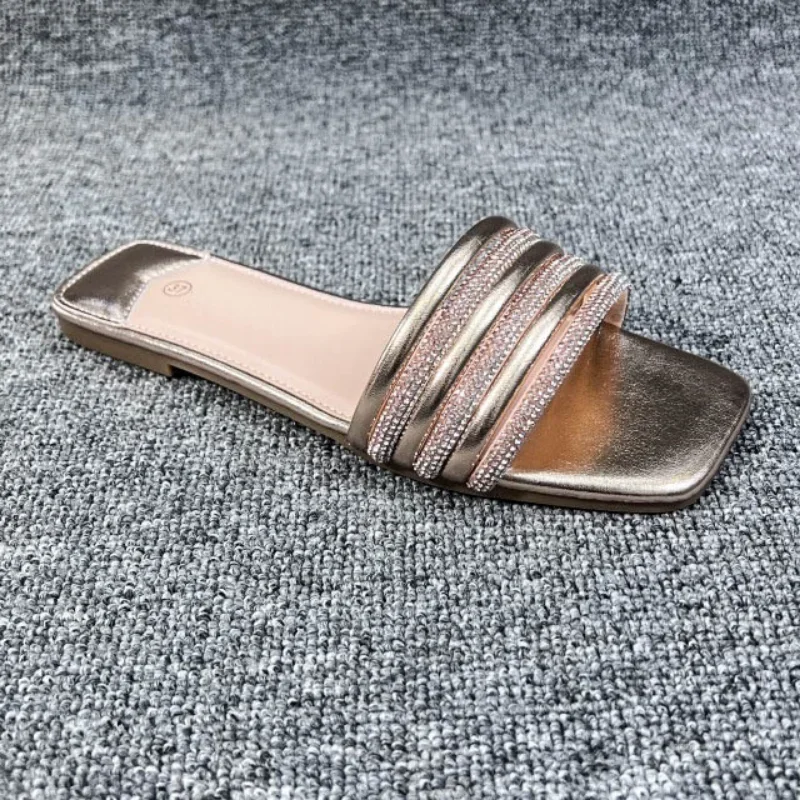 Сандалии женские на плоской подошве пляжная обувь для отдыха роскошные мягкие