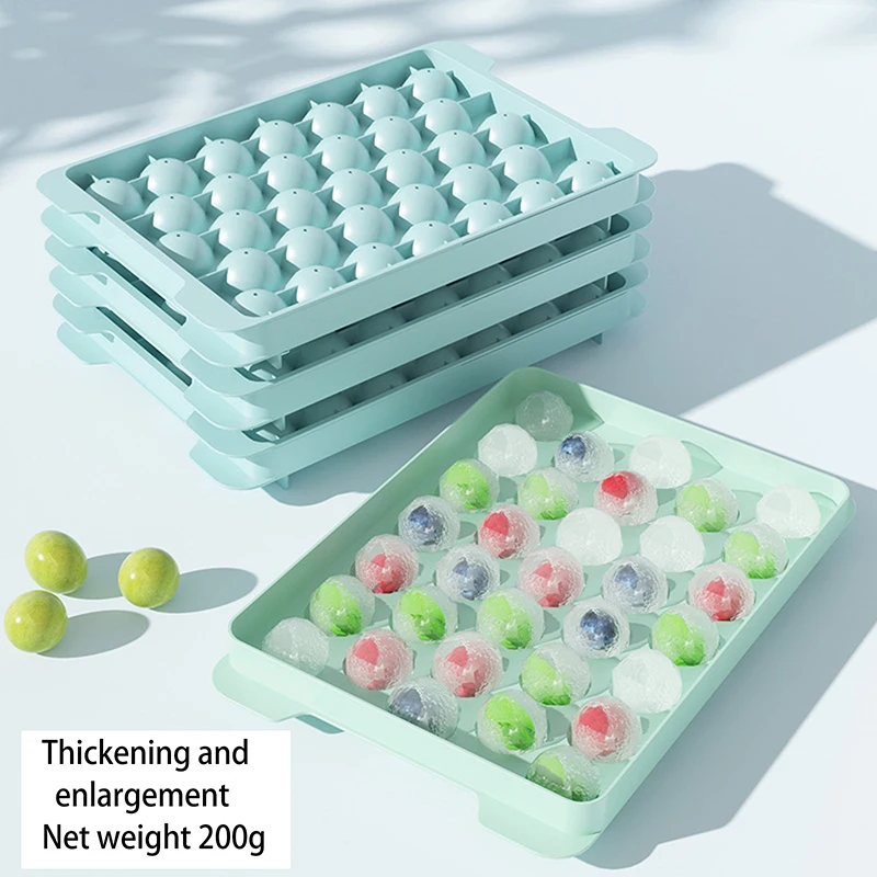 Лоток для льда с круглыми шариками 33 ячейки крышкой