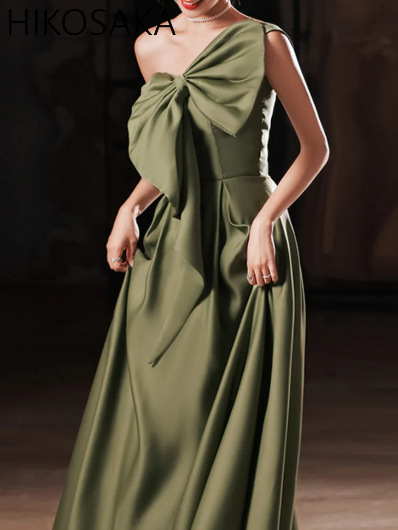 

Trailing Bow Cocktail Dresses Strapless Sweetheart Mesh Spliced A-Line Tulle Satin Sleeveless Long Evening Party Prom Gowns