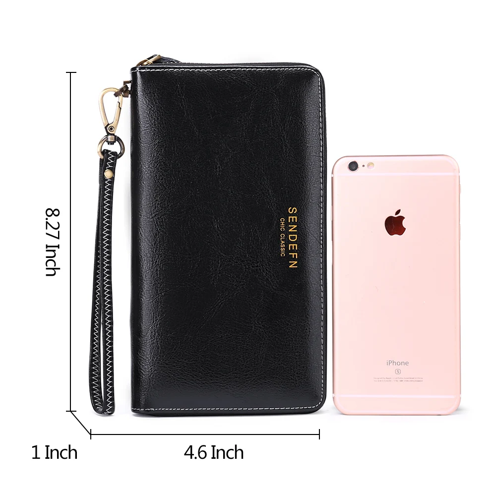Fashion Women Wallets with Zipper Phone Pocket Purse RFID Card Holder Women Long Wallet Lady Large Capacity Coin Wallet