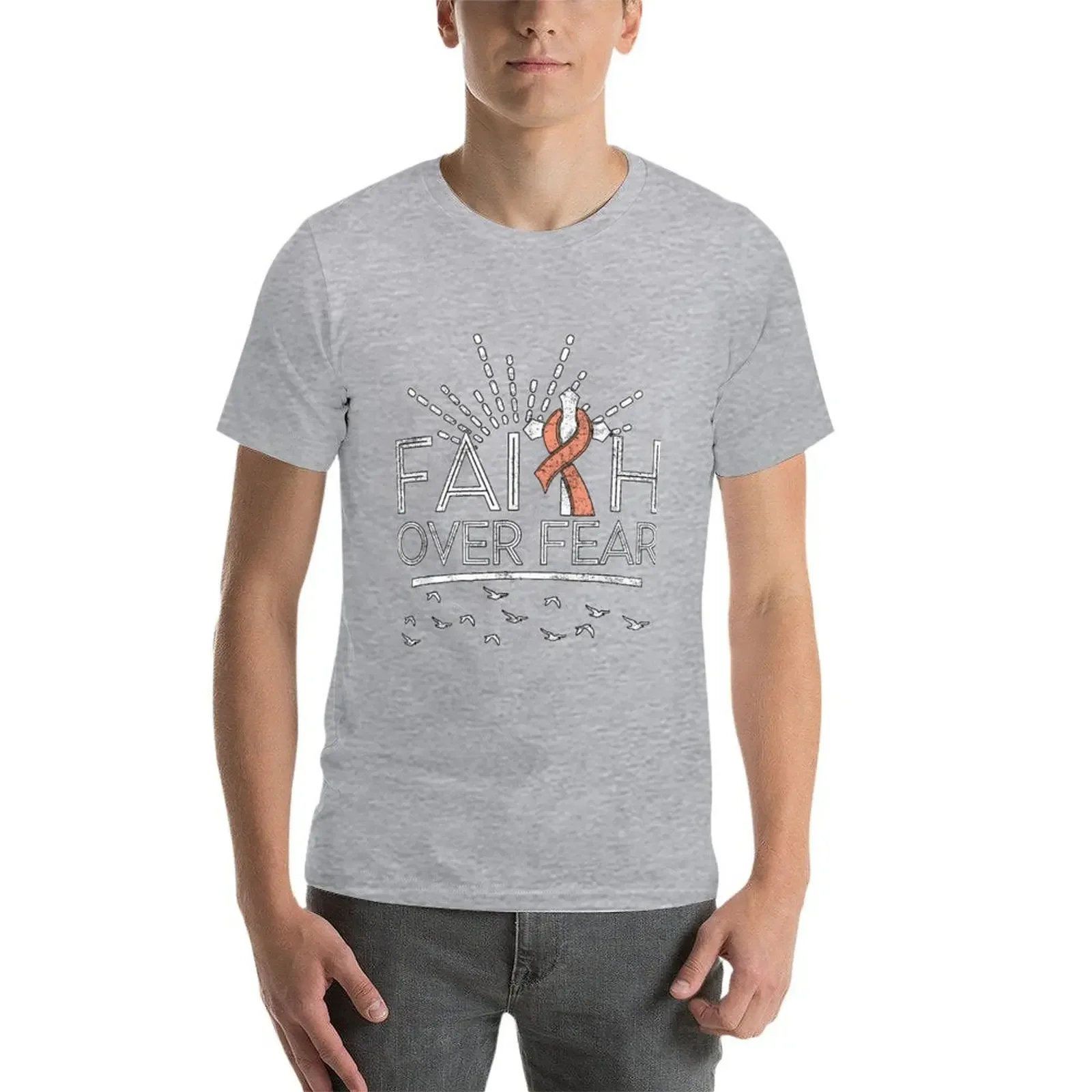 Мужская футболка большого размера с рисунком рака матки