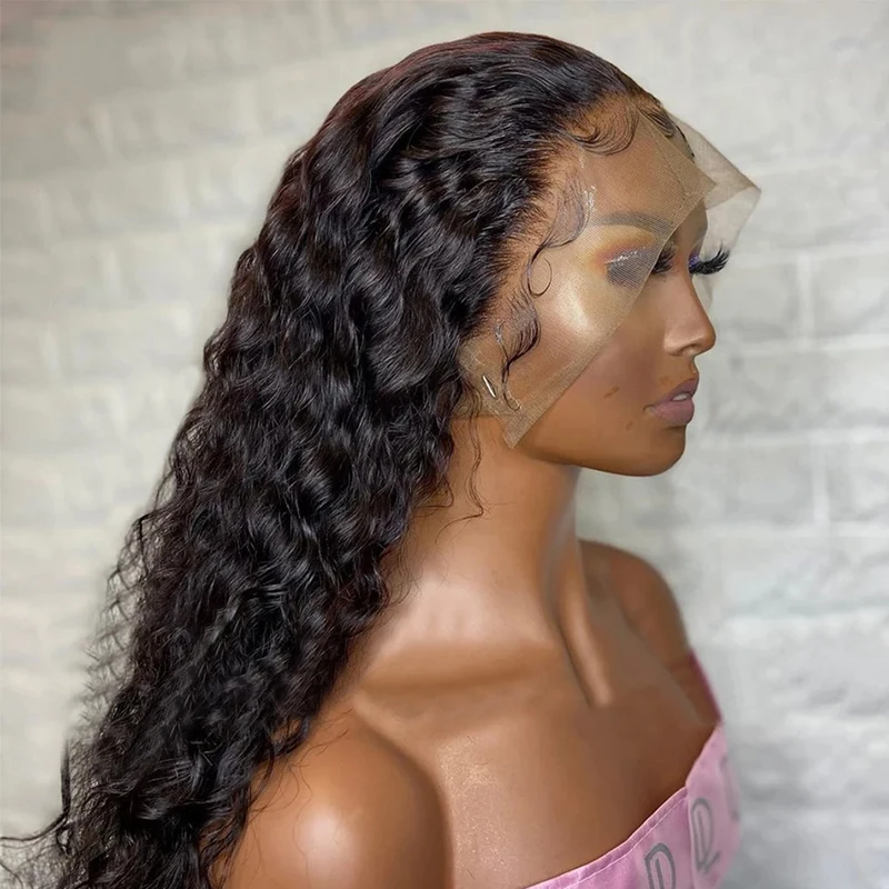 

Парик из человеческих волос с глубокой волной, HD, прозрачный, 13 × 6, бразильский парик, вьющийся натуральный парик для женщин, человеческие волосы, 360 фронтальный