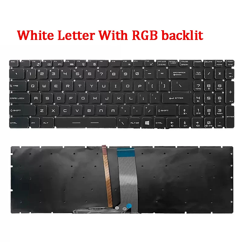 Фото Новая оригинальная клавиатура для ноутбука, совместимая с MSI MS-16U6 16U1 GP65 GE75 GP75 MS-17E7 17F2 17F4 №3
