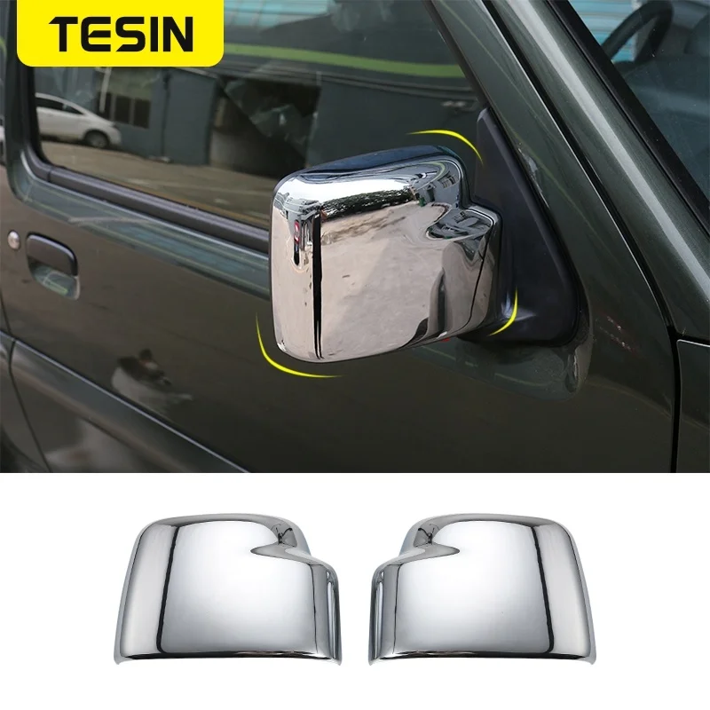 

TESIN Mirror Covers For Suzuki jimny Car Rearview Mirror Shell Decoration Cover Stickers Accessories For Suzuki jimny 2007 Up