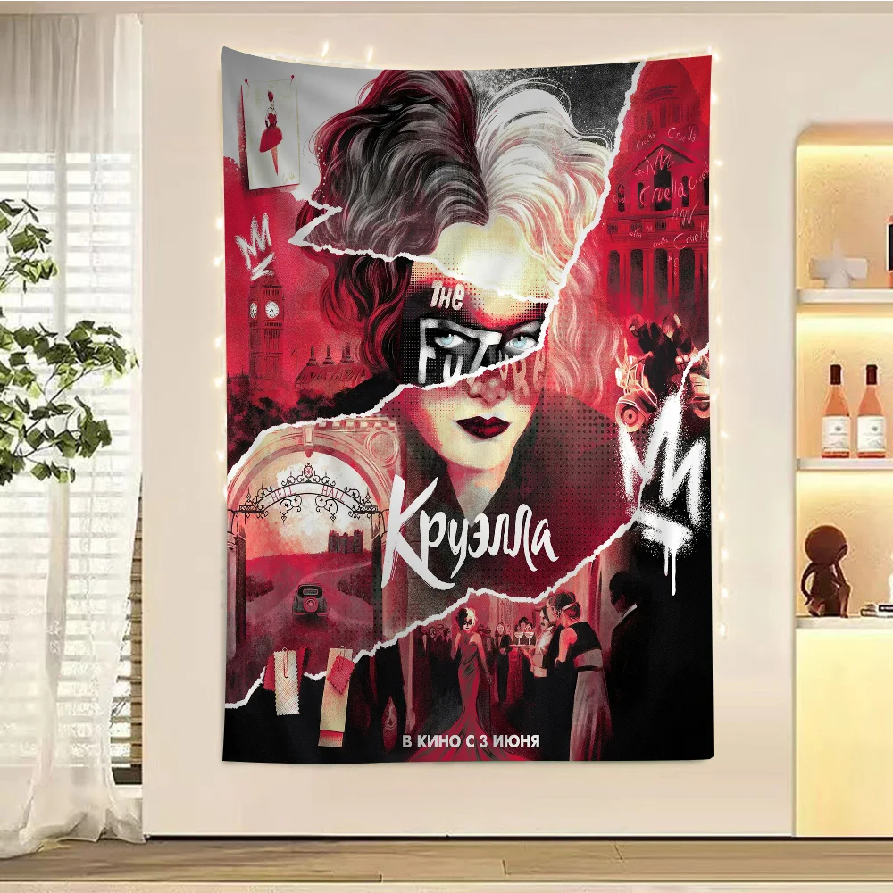 C-Cruella DIY настенный гобелен для гостиной дома и общежития Декор Настенный декор