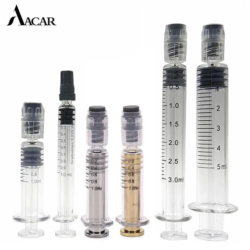 

1PCS 1/3/5ML Portable Dispenser Luer Lock Syringes Screw Blunt Tip Needles Caps For Refill Cosmetic Liquid Essential Oil Tools