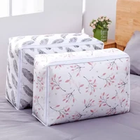 storage bag for clothes blanket portable non woven folding clothes pillow quilt blanket storage box organizer hot sale