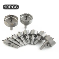 16 53mm 10pcs hss hole saw set tungsten carbide tip tct core drill bit hole saw for metal stainless steel cutter hole openner