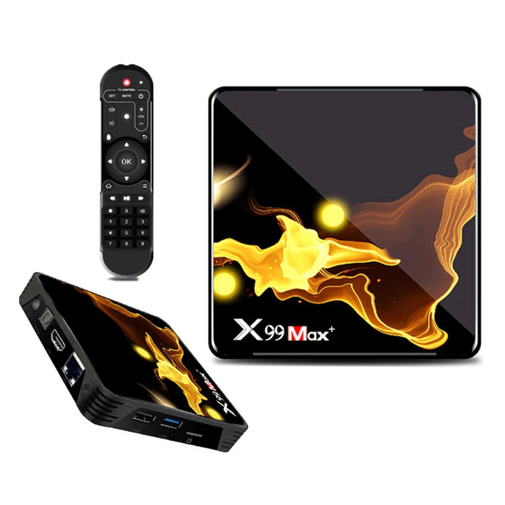 

X99 Max Plus Smart TV Box Amlogic S905X3 Android 9.0 Set Top Box 2.4G & 5G Wifi 1000M BT4.1 Quad Core 8K Tvbox Media Player