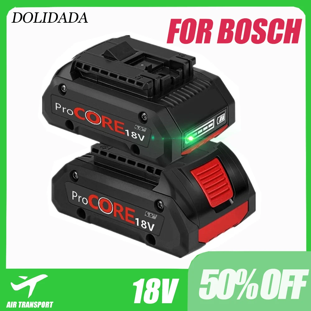 

New 18V 6000mAh Lithium Ion Battery for Procore 1600A016GB for Bosch 18VMax Cordless Power Tool Drill,Built-in 2100Cells Battery