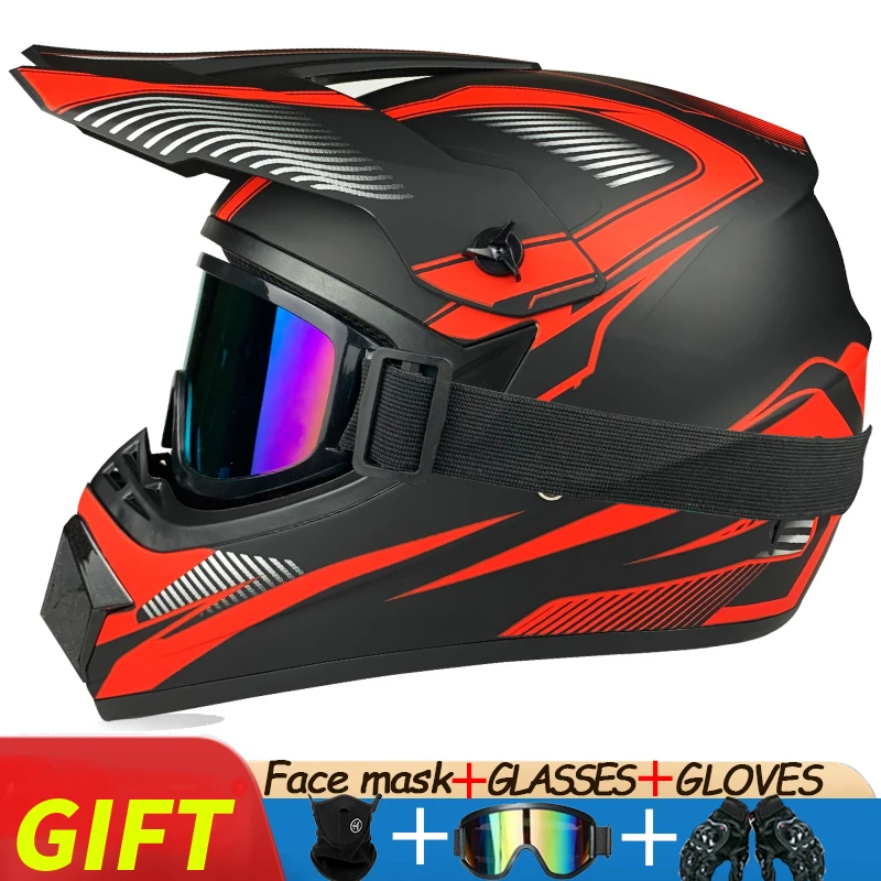 3gifts Motocross helmet lit helmet for motorcycle biker helmet Moto cross helmet Capacete de moto casco moto scooter DOTapproval