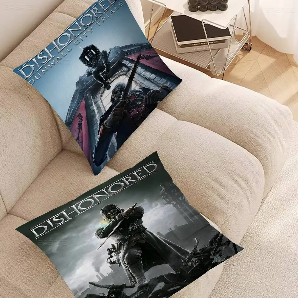 Фото Декоративная наволочка Game Dishonored в винтажном стиле с кленовым дизайном, декор для осеннего урожая, праздничное украшение, наволочка для подушки. №2